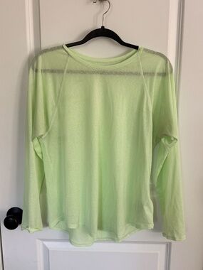 Athleta sheer long sleeve running top